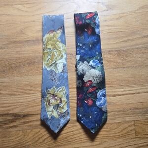 Vintage Liberty Of London floral print 100% silk ties